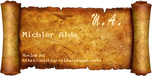 Michler Alda névjegykártya